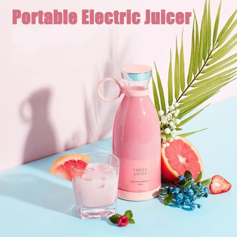 JUCIFY – Frullatore Portatile Senza Fili a 4 Lame 3D, Frullatore Smoothie Maker da Viaggio